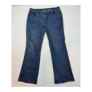 St. Johns Bay Bootcut Jeans Womens 18 Blue Medium Wash Stretch Denim